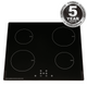 SIA 60cm 4 Zone Touch Control Induction Hob Black ECO 13 Amp Plug In - INDH61BL