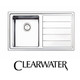 Clearwater Linear Plus 1 Bowl Right Handed Brushed Stainless Steel Kitchen Sink