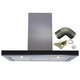 SIA 90cm Stainless Steel Linear Touch Control Cooker Hood Fan & 1m Ducting Kit