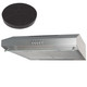 SIA 50cm Stainless Steel Slimline Visor Cooker Hood Extractor Fan &Filter