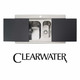 Clearwater Mirage Stainless Steel 1.5 Bowl Sink RHD & Black Glass Chopping Board