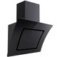 SIA 70cm Black 5 Burner Gas On Glass Hob &Angled Curved Glass Cooker Hood Fan