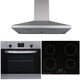 SIA 60cm Stainless Steel Oven, Touch Control Induction Hob & Chimney Cooker Hood