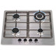 SIA 60cm Stainless Steel Digital Single Electric Fan Oven And 4 Burner Gas Hob