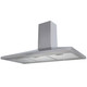 SIA 100cm Stainless Steel Chimney Cooker Hood Extractor &Grey Glass Splashback