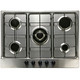 SIA 60cm Black Touch Control Single Oven & 70cm Stainless Steel 5 Burner Gas Hob
