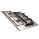 SIA SSG602SS 60cm Stainless Steel 4 Burner Gas Hob with Enamel Pan Stands