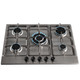 SIA 70cm Stainless Steel 5 Burner Gas Hob And Curved Glass Cooker Hood Extractor