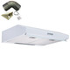 SIA VSR60WH 60cm White Visor Cooker Hood Kitchen Extractor Fan & 3m Ducting Kit