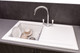 Reginox RL304CW 1.0 Bowl White Gloss Ceramic Reversible Kitchen Sink  & Waste Kit