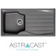 Astracast Sierra 1.0 Bowl Reversible Graphite Grey Kitchen Sink And Waste Kit