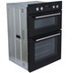 SIA DO102 60cm Black Built In Double Electric True Fan Oven With Digital Timer