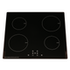 SIA 60cm 4 Zone Black Touch Control Induction Hob And Silver Visor Cooker Hood
