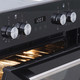 SIA 60cm Double Built In Fan Oven, 4 Burner Stainless Steel Gas Hob & Extractor