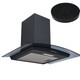 SIA CGHS60BL 60cm Black Smoked Curved Glass Cooker Hood Extractor Fan And Filter