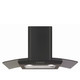 CDA ECP72BL 70cm Black Curved Glass Chimney Cooker Hood Kitchen Extractor Fan