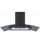 CDA ECP92BL 90cm Black Curved Glass Chimney Cooker Hood Kitchen Extractor Fan
