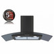 CDA ECP92BL 90cm Black Curved Glass Chimney Cooker Hood Kitchen Extractor Fan