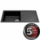 CDA KG43BL 1.0 Bowl Black Granite Quartz Composite Reversible Kitchen Sink