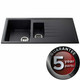 CDA KG44BL 1.5 Bowl Black Granite Quartz Composite Reversible Kitchen Sink