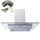 SIA FL60SS 60cm Flat Glass Stainless Steel Chimney Cooker Hood Fan & 3m Ducting