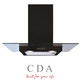 CDA ECN72BL 70cm Black Flat Glass Chimney Cooker Hood Kitchen Extractor Fan