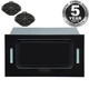 SIA UCG52BL 52cm Black Glass Built In Cupboard Cooker Hood Fan Extractor +Filter