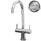 Franke Aveta 1 Bowl Black Tectonite Kitchen Sink & KT3CH Modern Twin Mixer Tap