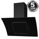 SIA AT91BL 90cm Touch Control Black Angled Glass Cooker Hood Extractor Fan