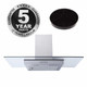 SIA FL90SS 90cm Flat Glass Stainless Steel Chimney Cooker Hood Fan And Filter