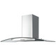 SIA CGH80SS 80cm Stainless Steel Curved Glass Cooker Hood And Carbon Filter