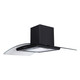 SIA CGH90BL 90cm Black Curved Glass Chimney Cooker Hood Extractor and 3m Ducting