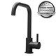 SIA KT6BLD Black U-Shaped Single Lever Contemporary Monobloc Kitchen Mixer Tap