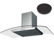 SIA CGH100SS 100cm Stainless Steel Curved Glass Cooker Hood and Carbon Filter