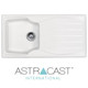 Astracast Sierra 1.0 Bowl White Kitchen Sink & Chrome Pull-Out Spray Mixer Tap