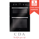 CDA DC941BL Black Built In Fully Programmable Double Electric Oven