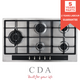 CDA HG9351SS 90cm Stainless Steel 5 Burner Gas Hob With Cast Iron Pan Stands