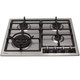 CDA HG6351SS 60cm Stainless Steel 4 Burner Gas Hob With Cast Iron Supports & FFD