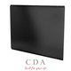 CDA CSB9BL 90cm x 75cm Black Square Metal Kitchen Splashback