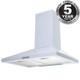 SIA CHL60WH 60cm White Pyramid 3 Speed Chimney Cooker Hood Kitchen Extractor Fan