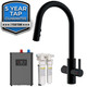 SIA 4-in-1 Black Boiling Tap with Instant Filtered Hot Water and Pull Out Spray Including Tank & Filter - BWT4BL