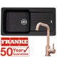 Franke Aveta 1.0 Bowl Black Tectonite Kitchen Sink & KT6CUD Copper Mixer Tap