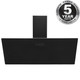 90cm Glass Cooker Hood Black Angled Chimney Extractor Fan - SIA AH90BL 