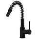 SIA KT7BL Black Pull Out Spray Single Lever Monobloc Kitchen Sink Mixer Tap