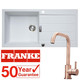 Franke 1.0 Bowl White Reversible Tectonite Kitchen Sink & KT6CUD Copper Tap