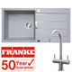 Franke 1.0 Bowl Grey Reversible Composite Kitchen Sink & Brushed Nickel Tap