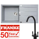Franke 1.0 Bowl Grey Reversible Composite Kitchen Sink & KT5BL Twin Lever Tap