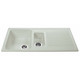 CDA AS2CM 1.5 Bowl Cream Reversible Quartz Composite Kitchen Sink & Waste Kit