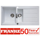 Franke Sirius S2D651PW 1.5 Bowl White Tectonite Reversible Kitchen Sink & Waste