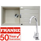 Franke 1 Bowl Coffee Reversible Composite Kitchen Sink & KT6CH Single Lever Tap